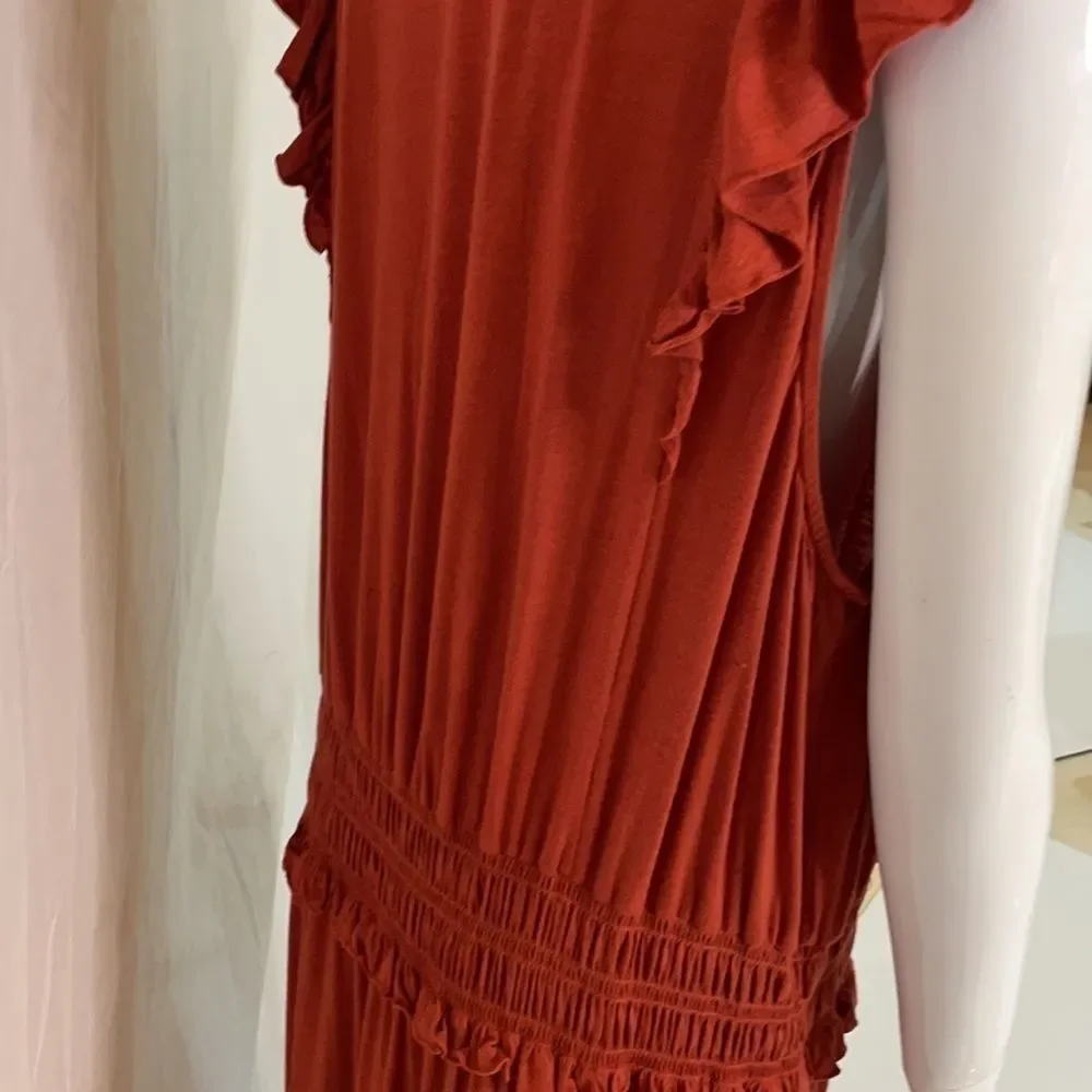 NWT Ava James Tiered MIDI Cotton Boho Dress - Picture 6 of 7